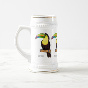 Chope À Bière Illustration d'oiseau toucain à bec de Keel