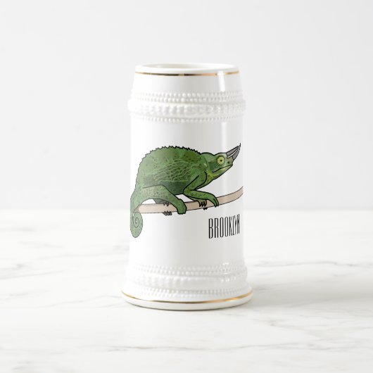 Chope À Bière Illustration du caméléon de Jackson (Centre)