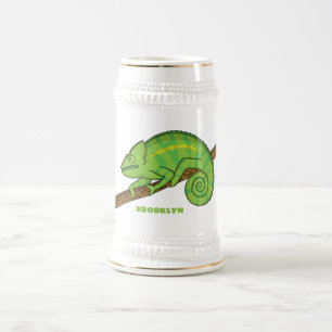 Chope À Bière Illustration du caméléon de la parson