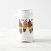 Chope À Bière Illustration du cône de crème glacée (Devant gauche)