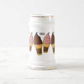 Chope À Bière Illustration du cône de crème glacée (Centre)