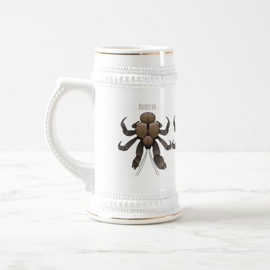 Chope À Bière Illustration du crabe de coco (Gauche)