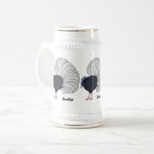 Chope À Bière Illustration du faisan de Bulwer (Devant gauche)