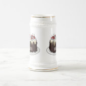 Chope À Bière Illustration du gâteau de la Forêt-Noire (Centre)