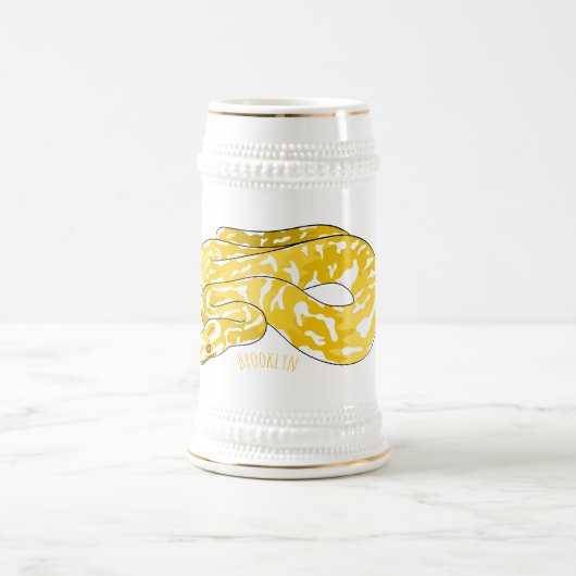 Chope À Bière Illustration du serpent python birman (Centre)
