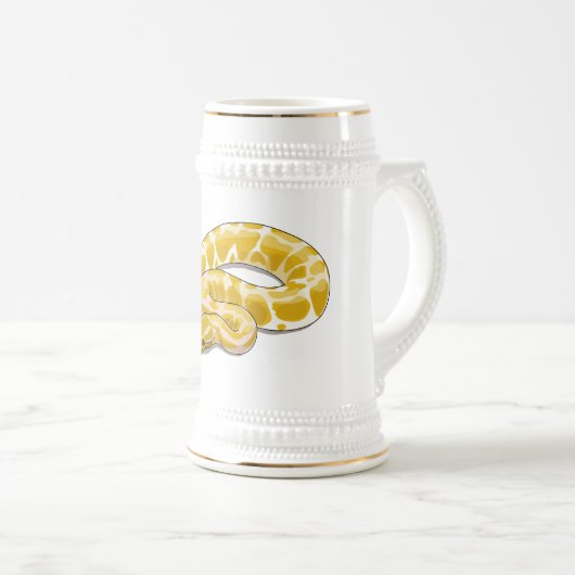 Chope À Bière Illustration du serpent python birman (Devant droit)