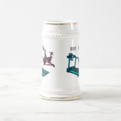 Chope À Bière Illustration du tapis roulant et de la bande dessi (Centre)