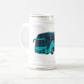 Chope À Bière Illustration d'un autobus à passagers moderne (Devant gauche)