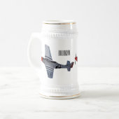 Chope À Bière Illustration d'un avion de chasse-bombardier (Devant gauche)