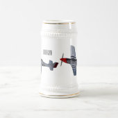 Chope À Bière Illustration d'un avion de chasse-bombardier (Centre)