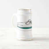 Chope À Bière Illustration d'un bateau à moteur (Devant gauche)