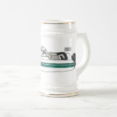 Chope À Bière Illustration d'un bateau à moteur (Devant droit)