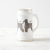 Chope À Bière Illustration d'un chien hound afghan (Devant droit)