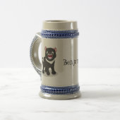 Chope À Bière Illustration d'un diable de Tasmanie affamé (Devant gauche)