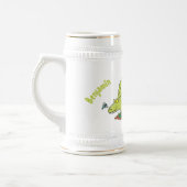 Chope À Bière Illustration d'un dimétrodon vert mignon (Gauche)