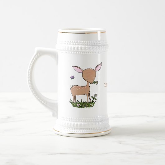 Chope À Bière Illustration d'une jolie dessin de cerf de bébé he (Gauche)