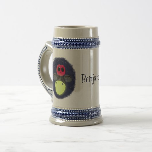 Chope À Bière Illustration d'une luciole à éclair mignon (Devant gauche)