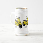 Chope À Bière Illustration d'une moto cyclable (Devant gauche)