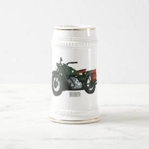 Chope À Bière Illustration d'une moto de croiseur militaire