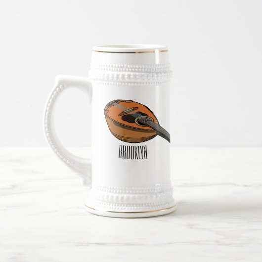 Chope À Bière Illustration en mandoline (Gauche)