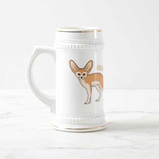 Chope À Bière Illustration Fennec fox (Gauche)