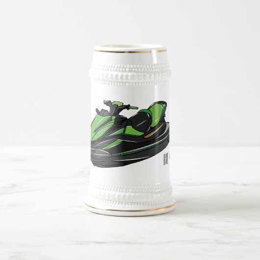Chope À Bière Illustration Jet ski (Centre)