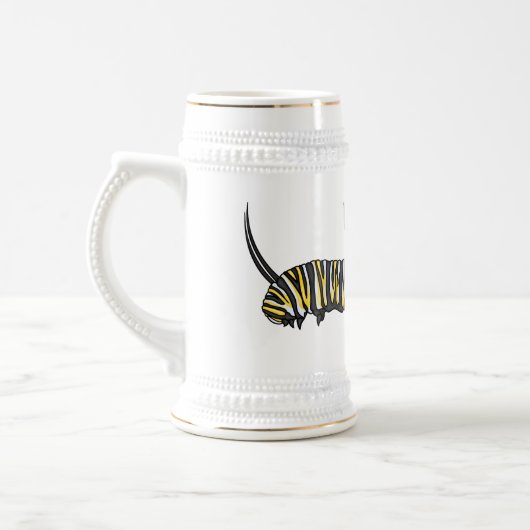 Chope À Bière Illustration Monarch caterpillar (Gauche)