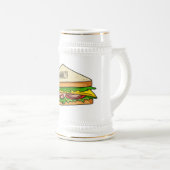 Chope À Bière Illustration Sandwich (Devant droit)