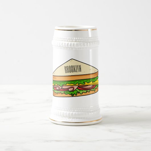 Chope À Bière Illustration Sandwich (Centre)