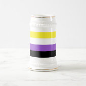 Chope À Bière Indicateur de fierté non binaire (Centre)