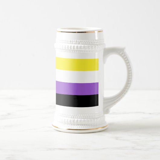 Chope À Bière Indicateur de fierté non binaire (Droite)
