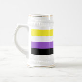 Chope À Bière Indicateur de fierté non binaire (Gauche)