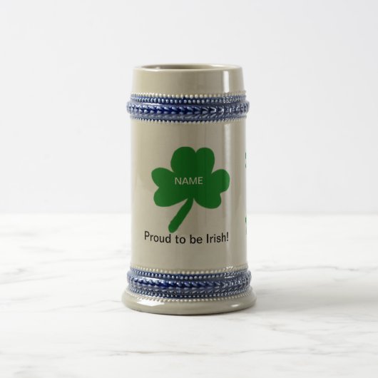Chope À Bière Irish Sayings Personnaliser Avec Votre Nom De Fami (Centre)