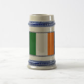 Chope À Bière Irlande Drapeau national, Harpe, shamrocks verts (Centre)