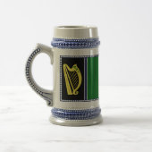 Chope À Bière Irlande Drapeau national, Harpe, shamrocks verts (Gauche)