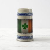 Chope À Bière Irlande Drapeau national, Harpe, shamrocks verts (Centre)
