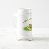 Chope À Bière J'adore les capybaras (Devant gauche)