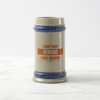 Chope À Bière J'ai des démons pas des démons Drôle Linux Sysadmi