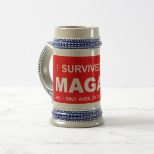 Chope À Bière J'ai survécu à MAGA