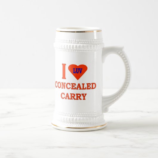CHOPE À BIÈRE J'AIME CONCEALED CARRY (Droite)