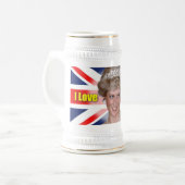 Chope À Bière J'aime la princesse Diana (Devant gauche)