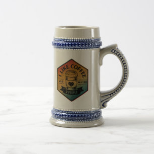 CHOPE À BIÈRE J'AIME LE CAFÉ ET PEUT-ÊTRE 3 PERSONNES