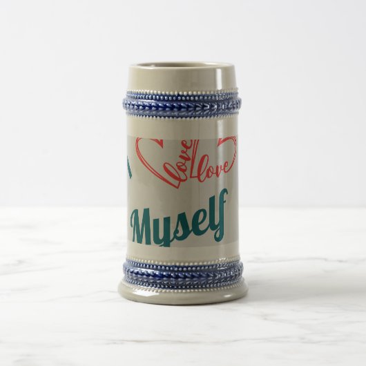 Chope À Bière J'aime moi-même - Bouton de soins personnels (Centre)