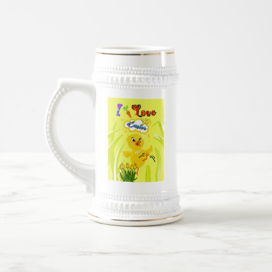 Chope À Bière J'aime Pâques (Gauche)