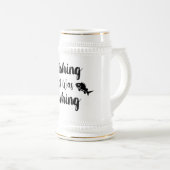 Chope À Bière J'aimerais pêcher une citation drôle (Devant droit)