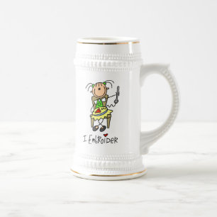 Chope À Bière Je Brode Personnage Bâton
