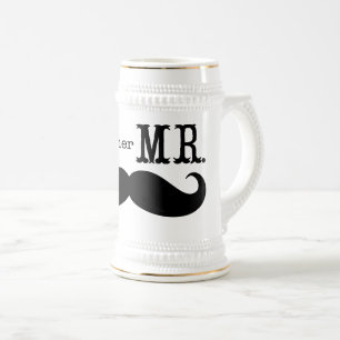 Chope À Bière Je suis Son M. Mustache Grooms Cadeaux