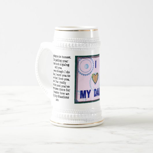 Chope À Bière Je t'aime papa (Devant gauche)