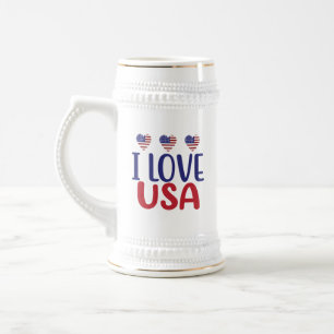 Chope À Bière Je t'aime USA