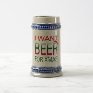 Chope À Bière je veux de la bière pour christmasbeer stein